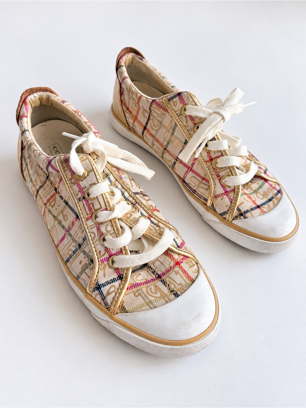 Coach Barrett Signature Plaid Sneakers – Women’s 9.5B